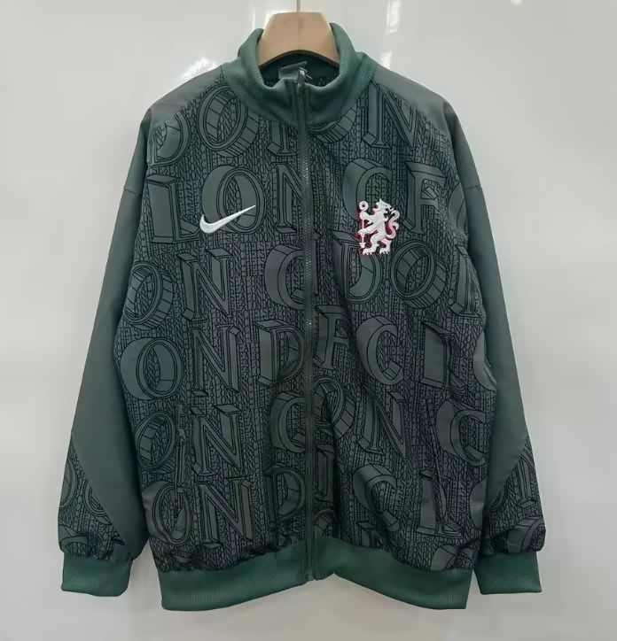 AAA Quality Chelsea 25/26 Dark Green Soccer Windbreaker