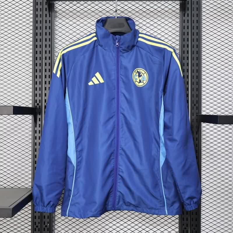 AAA Quality Club America 25/26 Blue Soccer Windbreaker