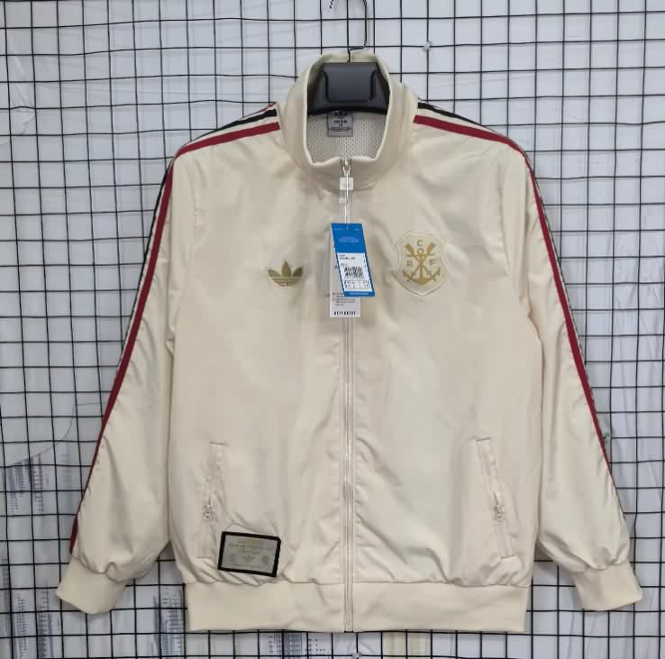 AAA Quality Flamenco 2025 Grey Soccer Windbreaker