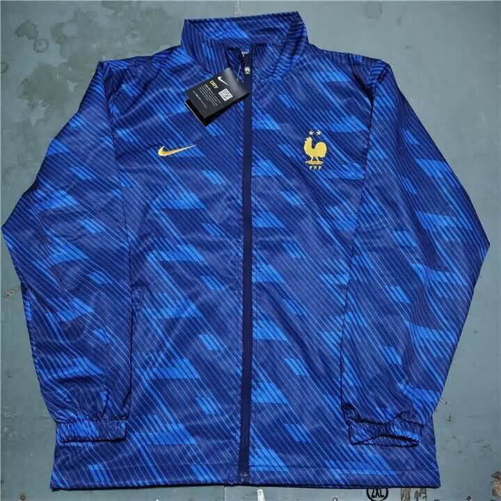 AAA Quality France 2026 Dark Blue Soccer Windbreaker