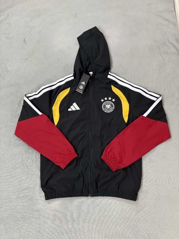 AAA Quality Germany 2025 Black Soccer Windbreaker 03