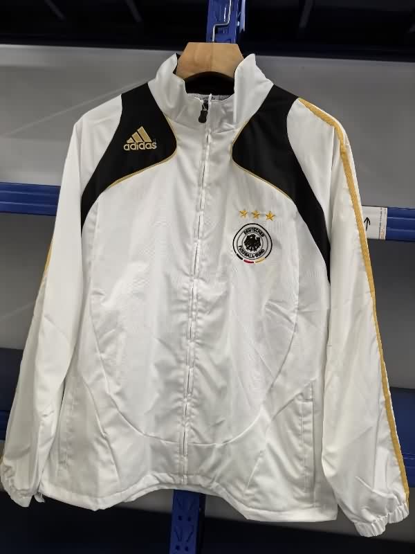 AAA Quality Germany 2025 White Soccer Windbreaker 04