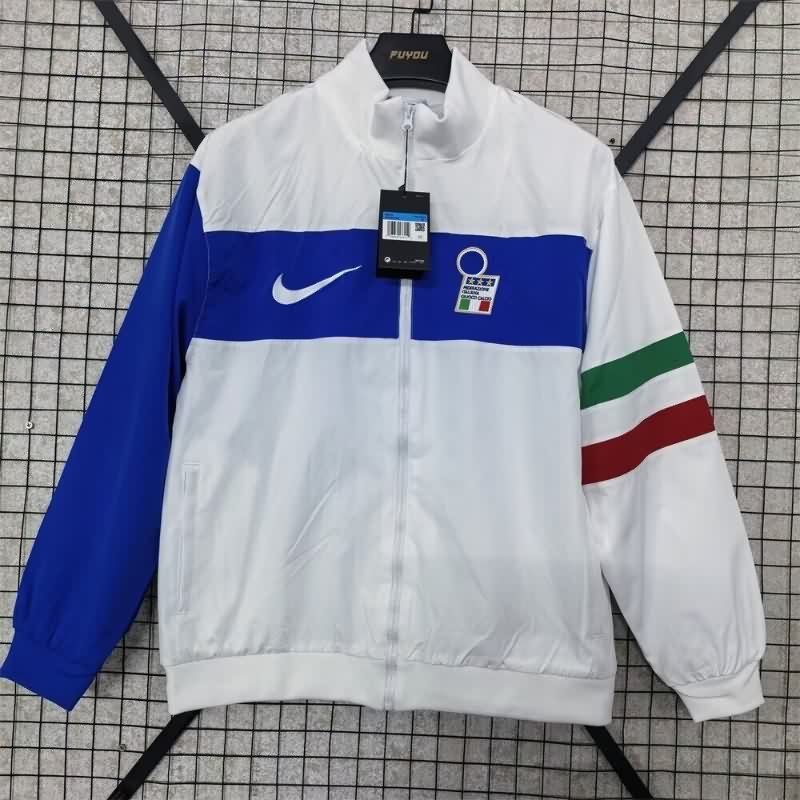 AAA Quality Italy 2026 White Soccer Windbreaker 02