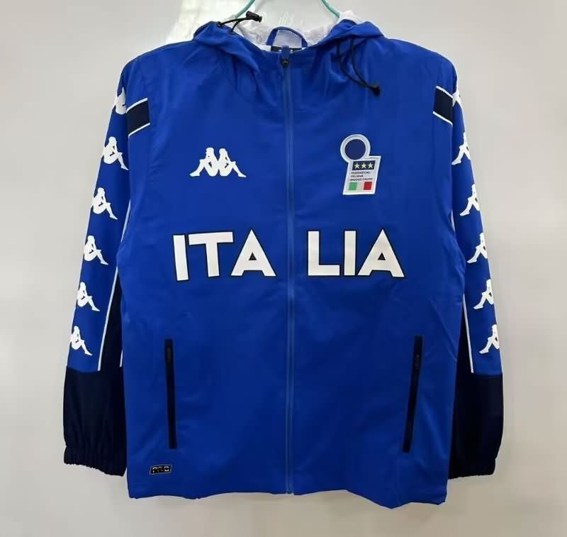 AAA Quality Italy 2025 Blue Soccer Windbreaker 03