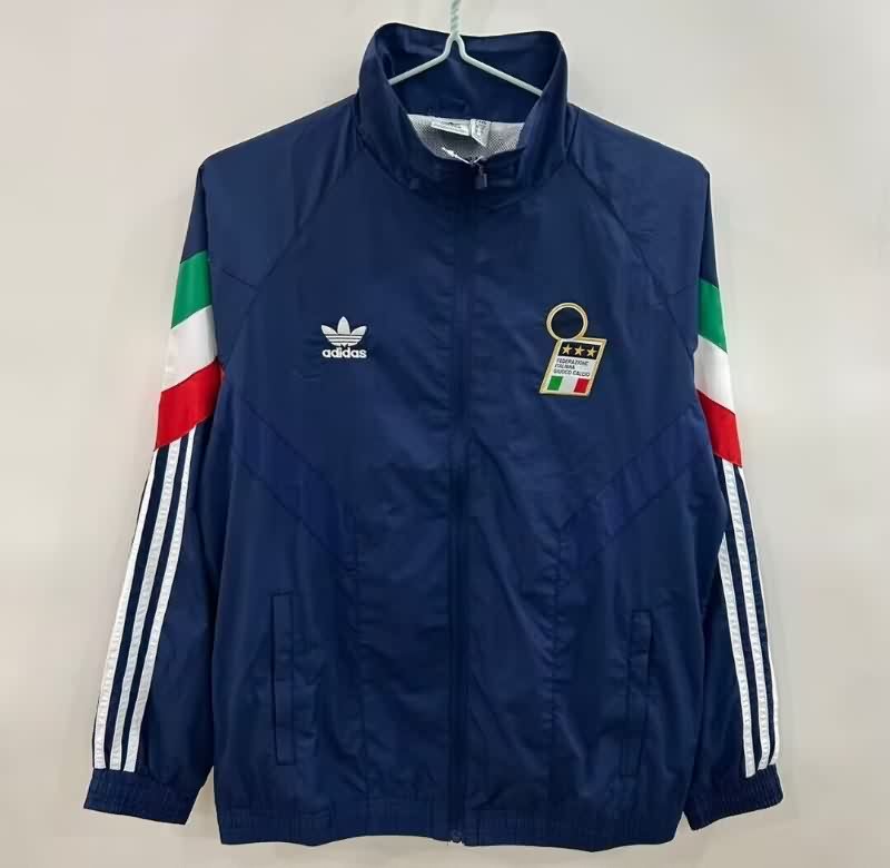 AAA Quality Italy 2025 Dark Blue Soccer Windbreaker