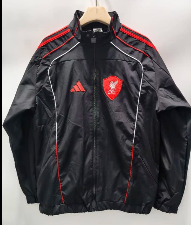 AAA Quality Liverpool 25/26 Black Soccer Windbreaker 04 AAA Quality Liverpool 25/26 Black Soccer Windbreaker 04