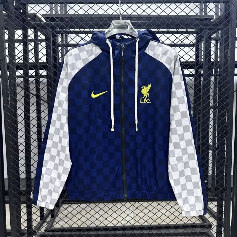 AAA Quality Liverpool 25/26 Dark Blue Soccer Windbreaker