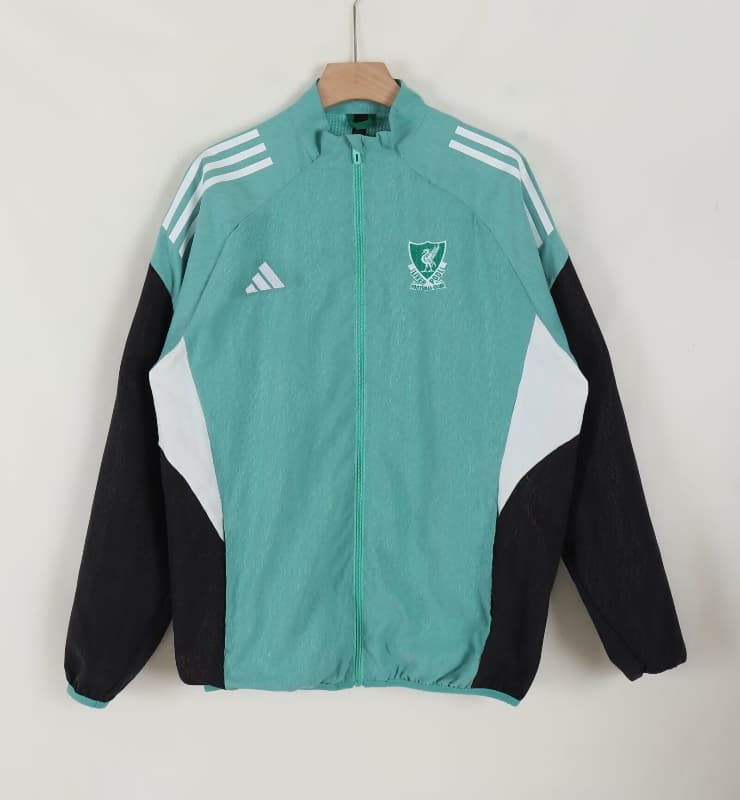 AAA Quality Liverpool 25/26 Green Soccer Windbreaker 03
