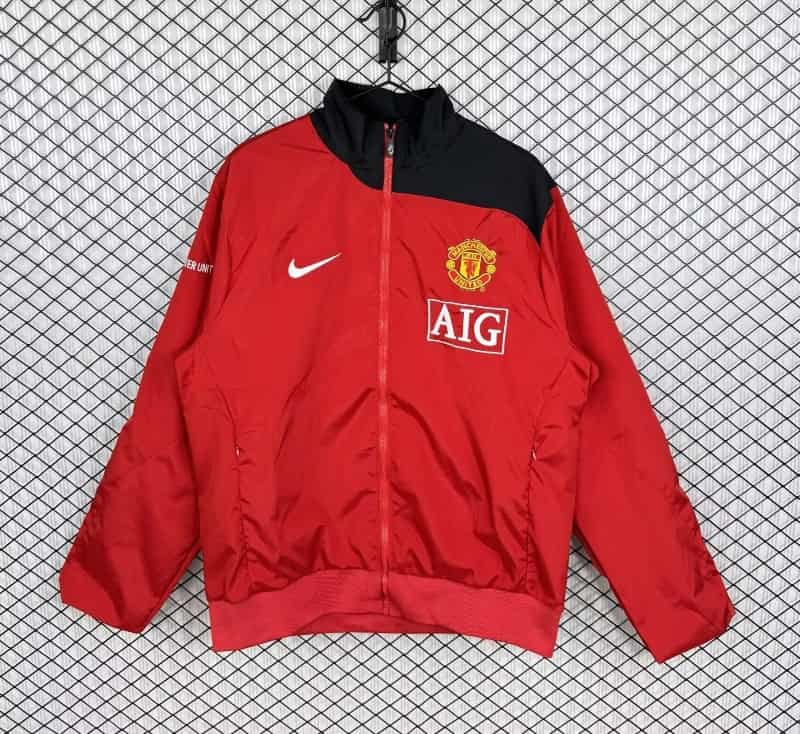 AAA Quality Manchester United 25/26 Red Soccer Windbreaker 04