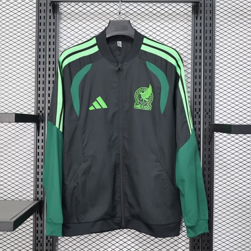 AAA Quality Mexico 2025 Black Soccer Windbreaker