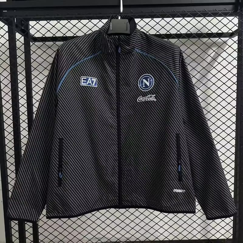 AAA Quality Napoli 25/26 Black Soccer Windbreaker AAA Quality Napoli 25/26 Black Soccer Windbreaker