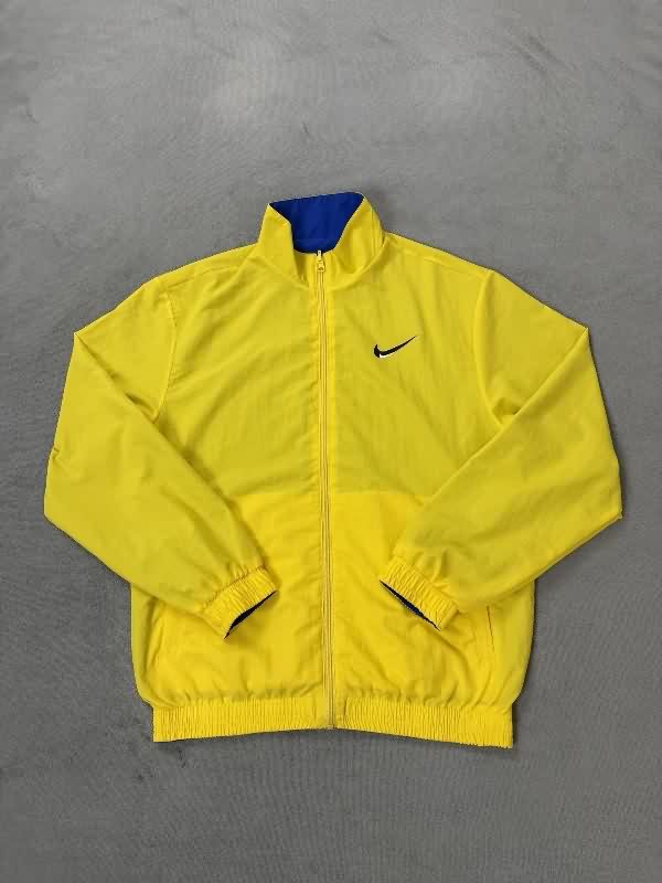 AAA Quality Nike 2025 Yellow Blue Reversible Soccer Windbreaker
