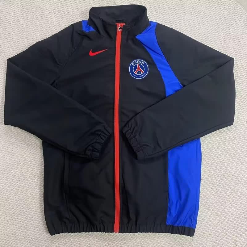 AAA Quality Paris St German 25/26 Black Soccer Windbreaker 02