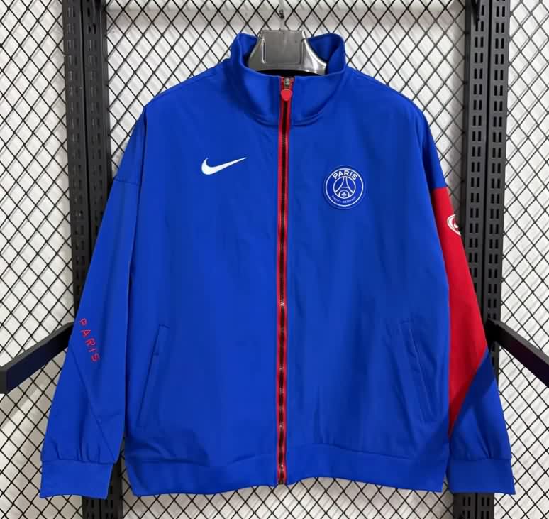 AAA Quality Paris St German 25/26 Blue Soccer Windbreaker