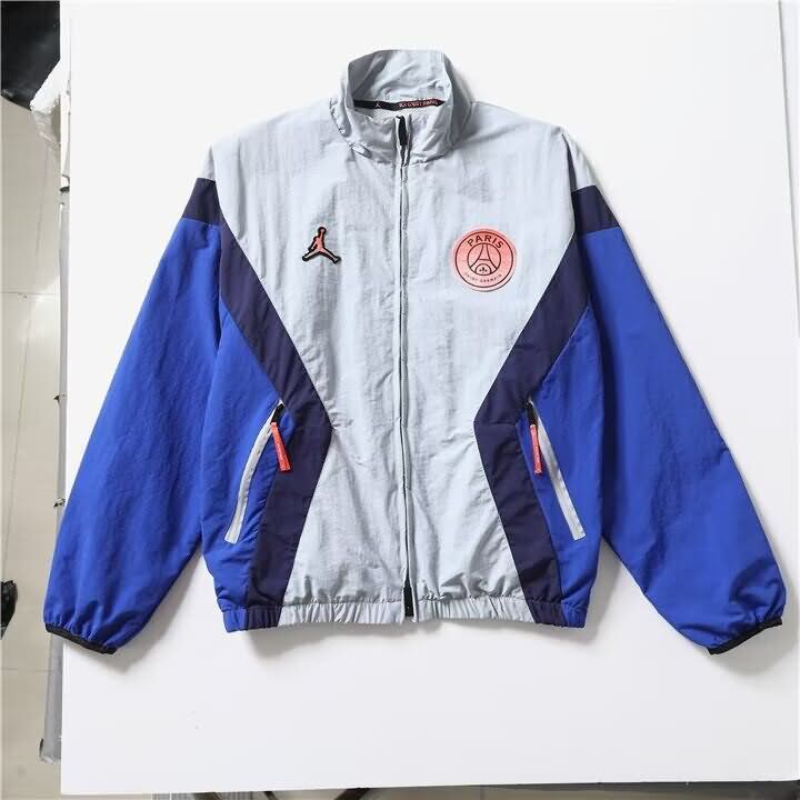 AAA Quality Paris St German 25/26 Grey Blue Soccer Windbreaker