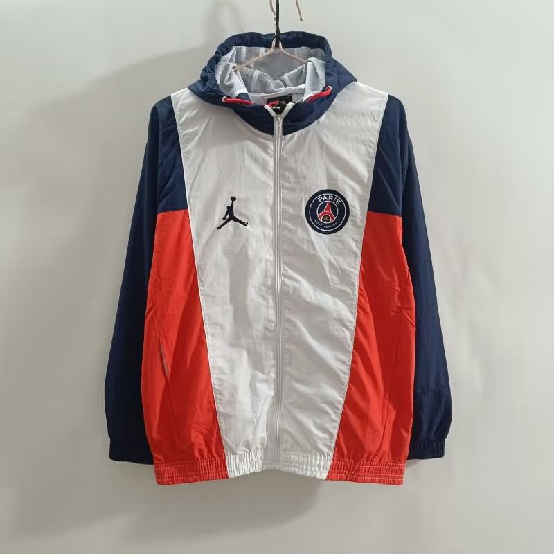AAA Quality Paris St German 25/26 White Soccer Windbreaker