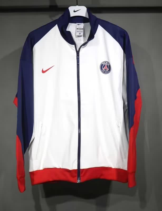AAA Quality Paris St German 25/26 White Soccer Windbreaker 02