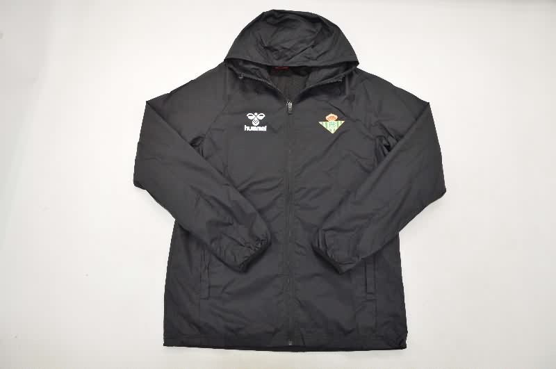 AAA Quality Real Betis 25/26 Black Soccer Windbreaker