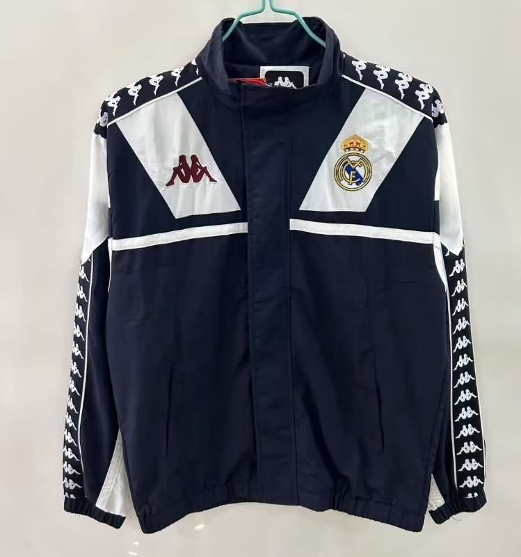 AAA Quality Real Madrid 25/26 Dark Blue Soccer Windbreaker 02
