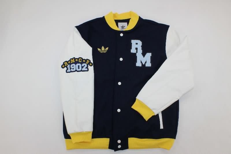 AAA Quality Real Madrid 25/26 Dark Blue Baseball Jacket
