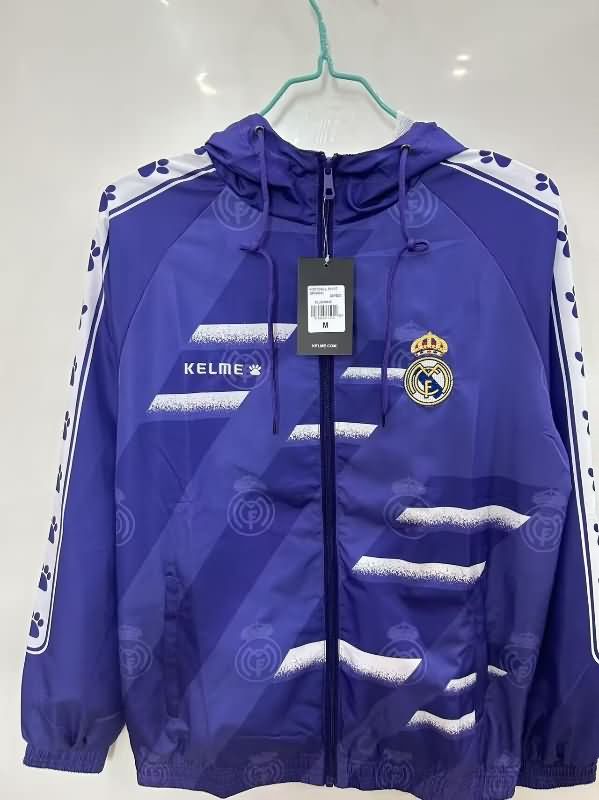 AAA Quality Real Madrid 25/26 Purple Soccer Windbreaker