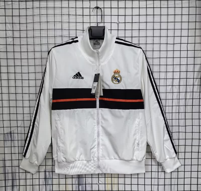 AAA Quality Real Madrid 25/26 White Soccer Windbreaker 05
