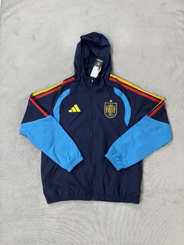 AAA Quality Spain 2026 Black Soccer Windbreaker
