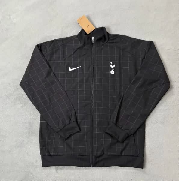 AAA Quality Tottenham Hotspur 25/26 Black Soccer Windbreaker