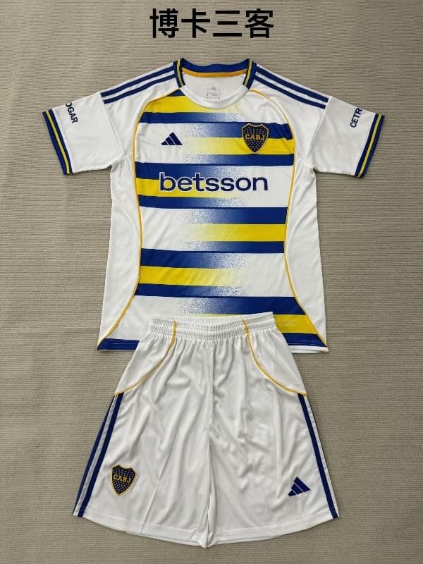 Kids Boca Juniors 26/27 Third Soccer Jersey And Shorts