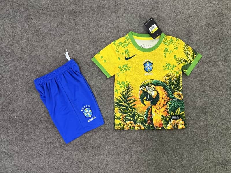 Kids Brazil 2026 Special Soccer Jersey And Shorts