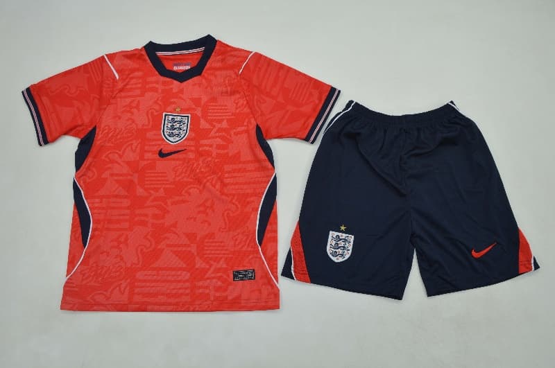 Kids England 2026 World Cup Away Soccer Jersey And Shorts