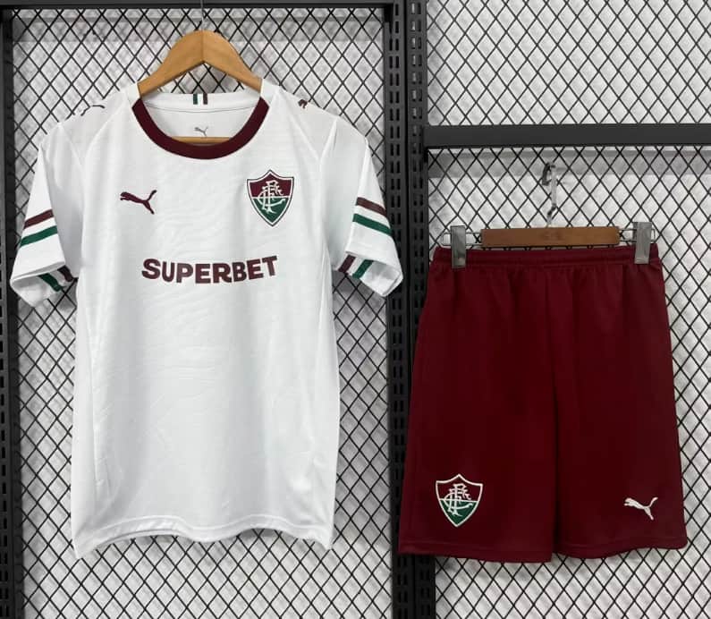 Kids Fluminense 2026 Away Soccer Jersey And Shorts
