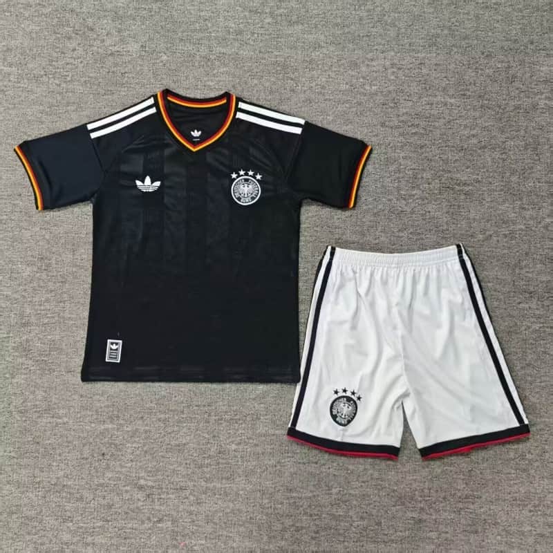 Kids Germany 2026 Black Soccer Jersey And Shorts