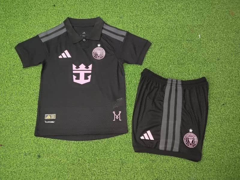 Kids Inter Miami 2026 Away Soccer Jersey And Shorts (Player)
