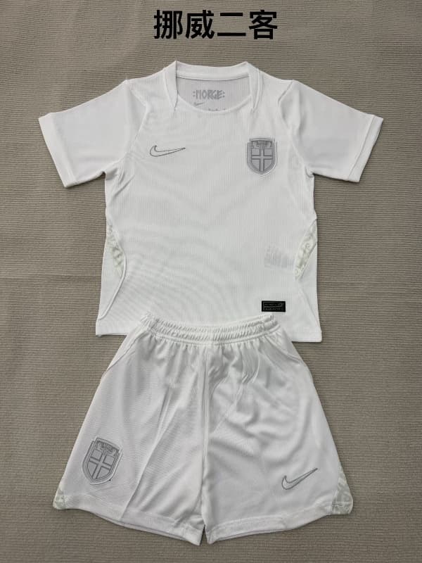 Kids Norway 2026 World Cup Third Soccer Jersey And Shorts