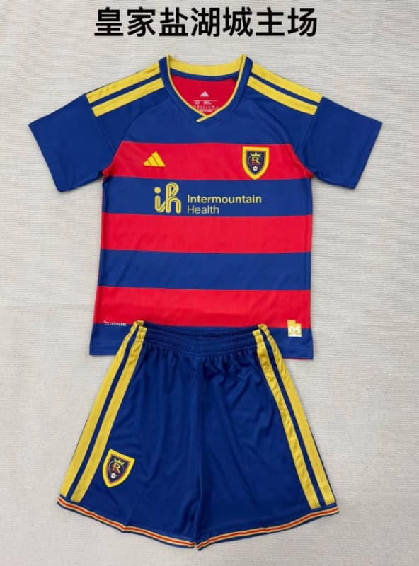 Kids Real Salt Lake 2026 Home Soccer Jersey And Shorts