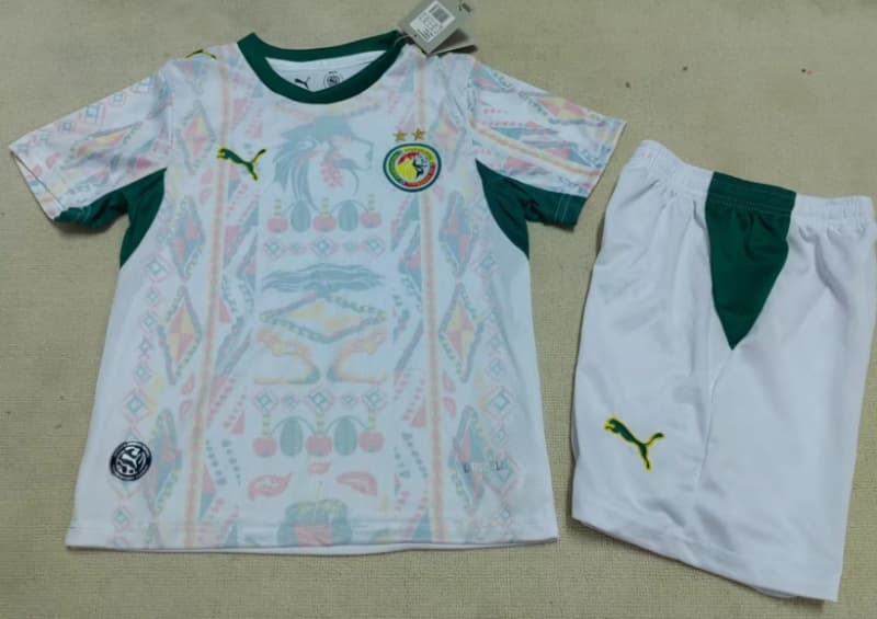 Kids Senegal 2026 World Cup Home Soccer Jersey And Shorts