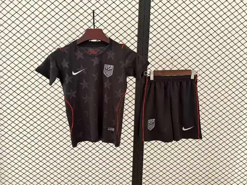 Kids USA 2026 Away Soccer Jersey And Shorts