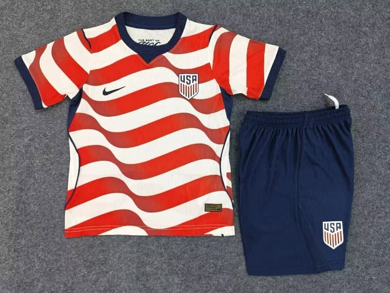 Kids USA 2026 World Cup Home Soccer Jersey And Shorts (Player)