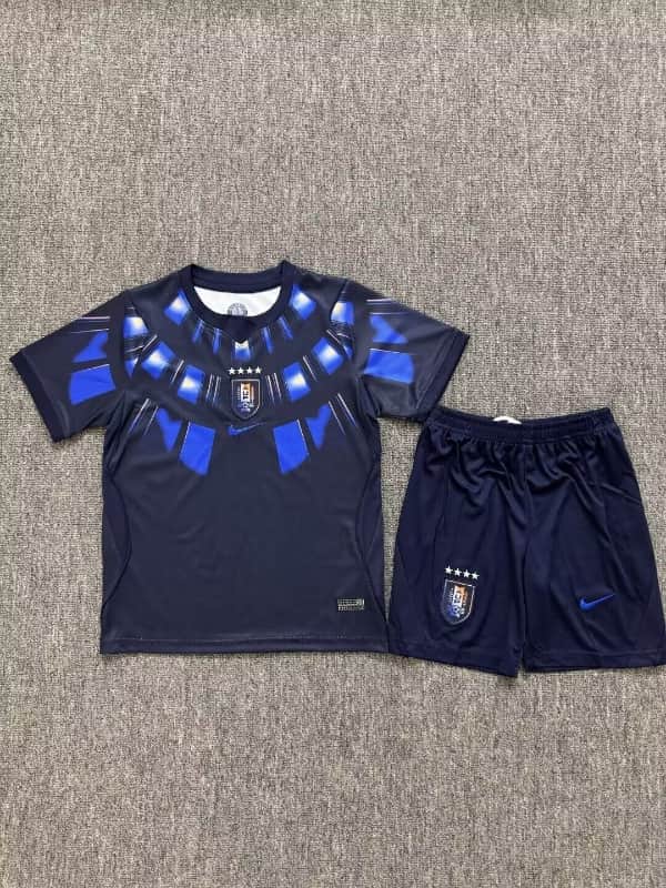 Kids Uruguay 2026 Away Soccer Jersey And Shorts