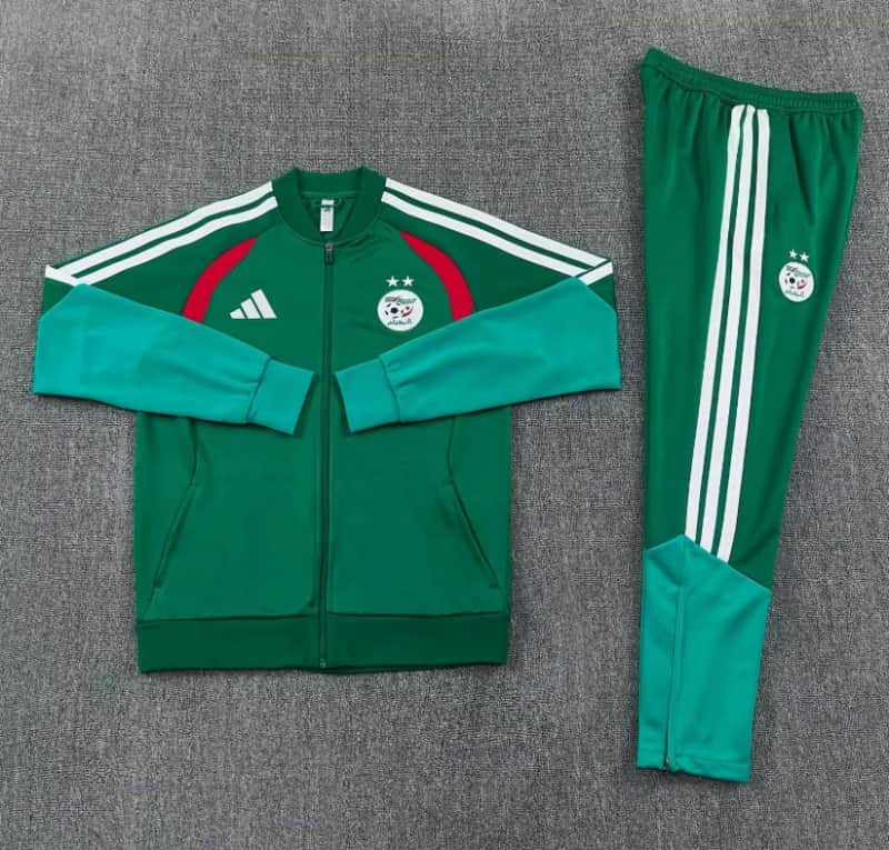 AAA Quality Algeria 2026 Green Soccer Tracksuit 04