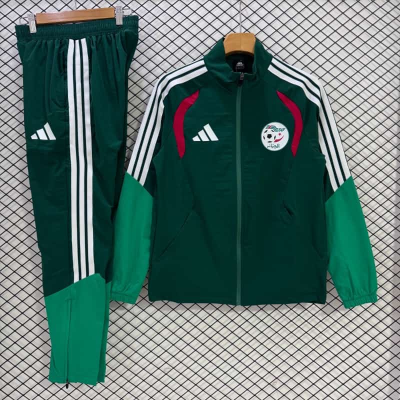 AAA Quality Algeria 2026 Green Soccer Tracksuit 05