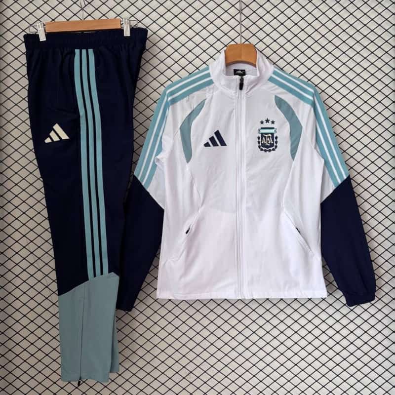 AAA Quality Argentina 2026 White Soccer Tracksuit 04