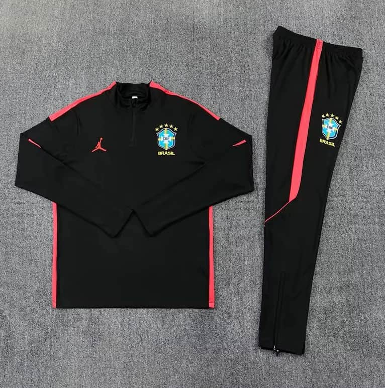 AAA Quality Brazil 2026 Black Soccer Tracksuit