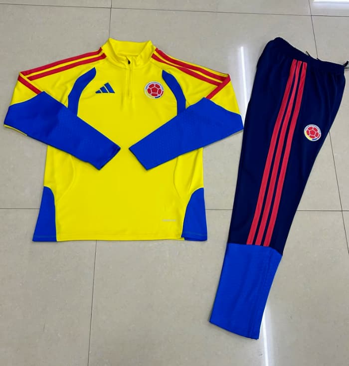 AAA Quality Colombia 2026 Yellow Soccer Tracksuit