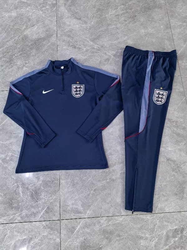 AAA Quality England 2026 Dark Blue Soccer Tracksuit