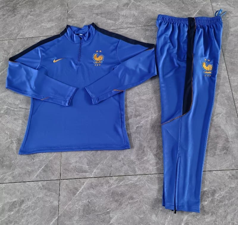 AAA Quality France 2026 Blue Soccer Tracksuit