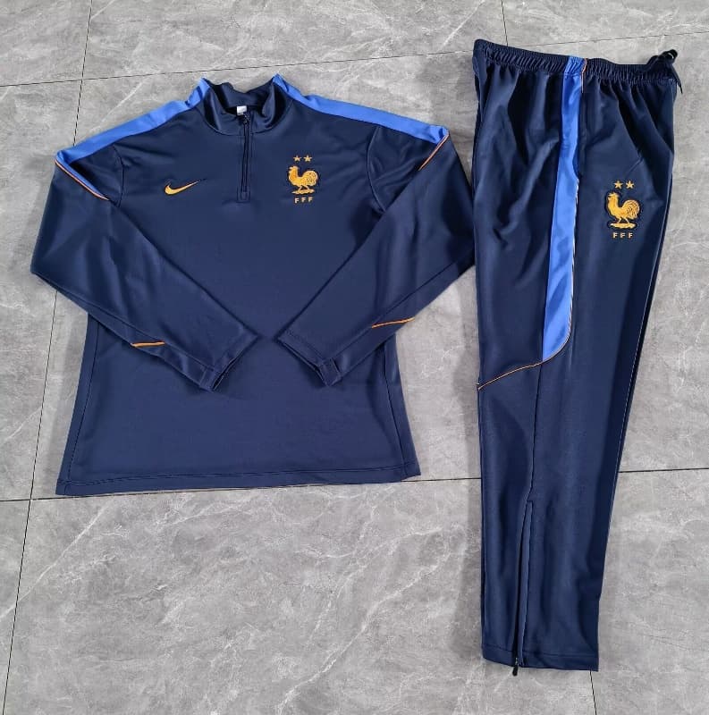 AAA Quality France 2026 Dark Blue Soccer Tracksuit 03