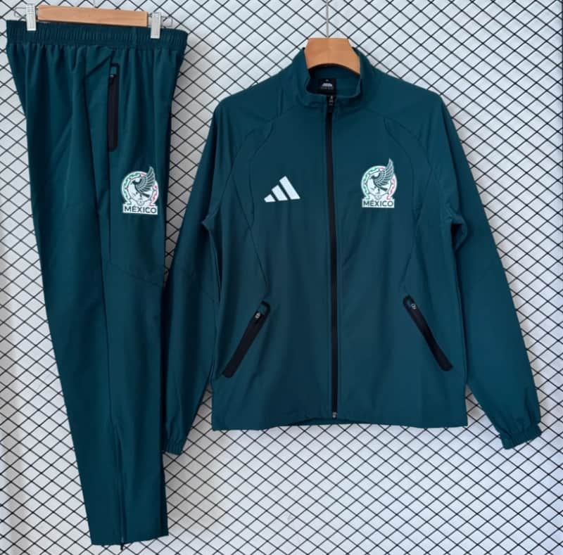 AAA Quality Mexico 2026 Green Soccer Tracksuit 02