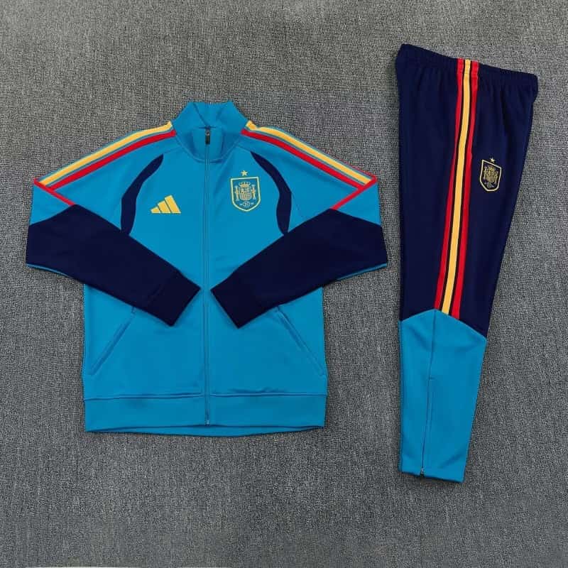 AAA Quality Spain 2026 Blue Soccer Tracksuit 03